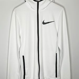 Nike Dri-FIT Zip Hoodie Jacket MENS - WHITE - SMALL